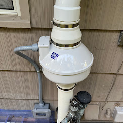 Radon fan unit close-up