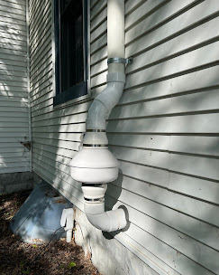 Radon mitigation system installation