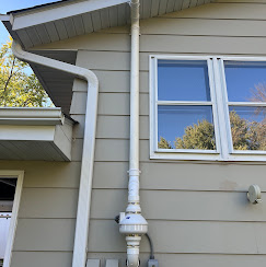 Radon pipe exterior install